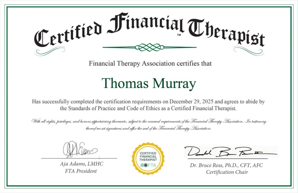 Certificate of Financial Therapy